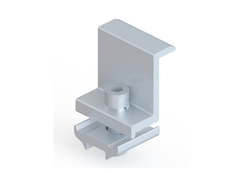 Abrazadera de extremo de aluminio de montaje solar de fácil instalación